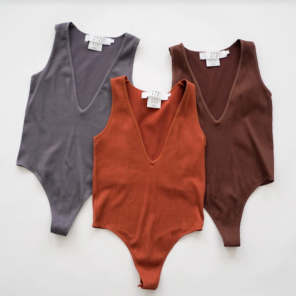 OKAKIE soft ribbed seamless bodysuit